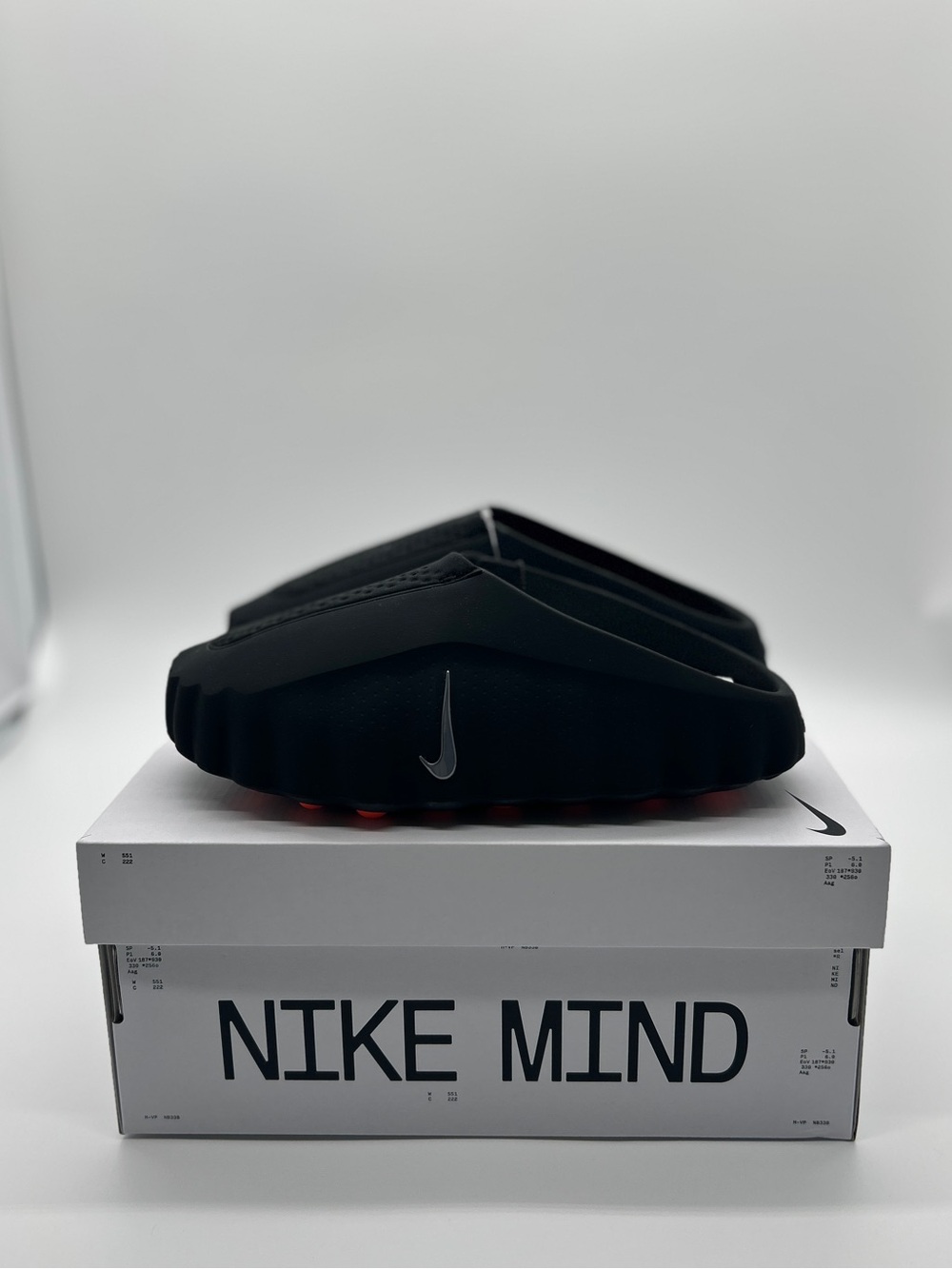 Nike Mind 001 Slides Black Foam Clogs Mules Women's Size 9 / Men's Size 8